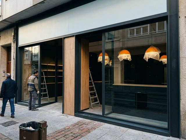 Fachadas y escaparates comerciales en Vigo: vidrio, acero o madera