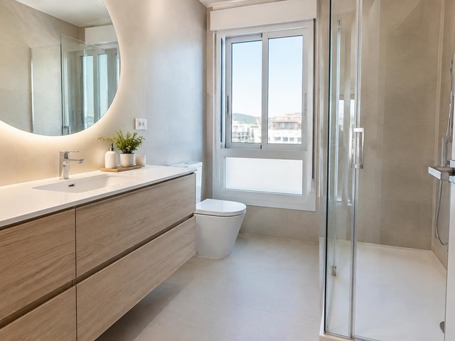 Reformas de baños pequeños en Vigo para ganar almacenaje
